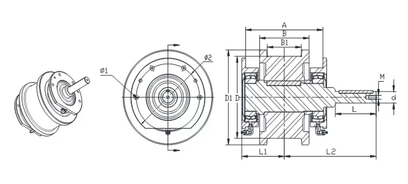 crane wheel sets drawing