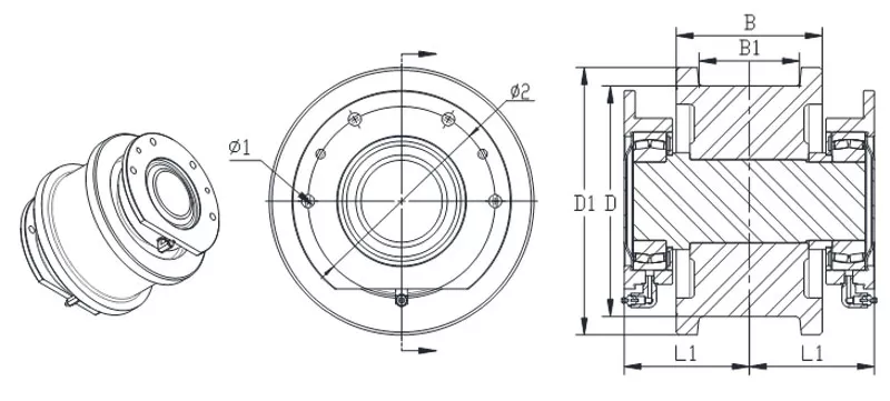 ladle crane wheel sets drawing