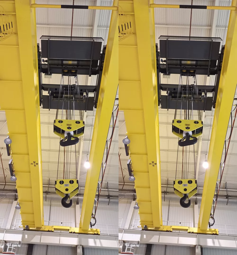 20t double rail hoist double girder overhead crane