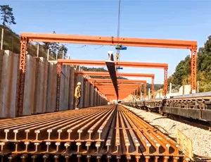 single girder gantry crane lift track rail